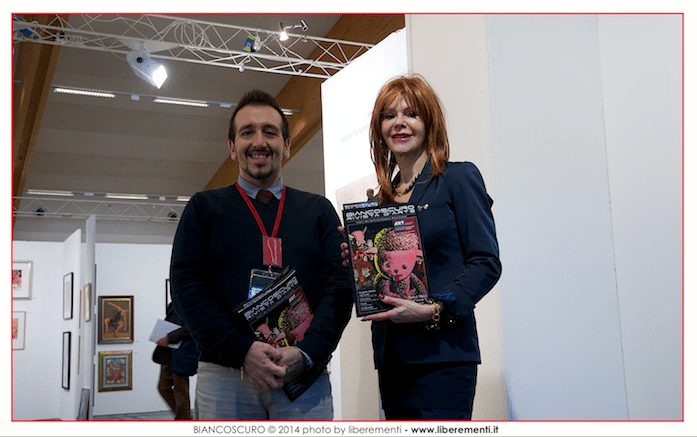 Vincenzo Chetta direttore di Biancoscuro con l'organizzatrice di ART Innsbruck Johanna Penz