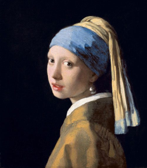 Johannes Vermeer, La ragazza con l’orecchino di perla, 1665 circa, olio su tela, 44,5 x 39 cm. L’Aia, Gabinetto Reale di pitture Mauritshuis - lascito di Arnoldus Andries des Tombe, L’Aia, 1903 (Inv. n. 670) © L’Aia, Gabinetto Reale di pitture Mauritshuis