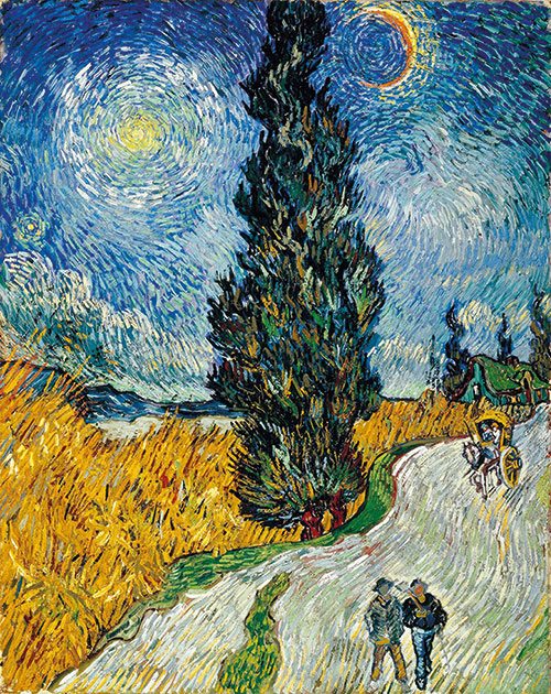 Van Gogh - Strada con cipresso e stella 1890, Kröller-Müller Museum