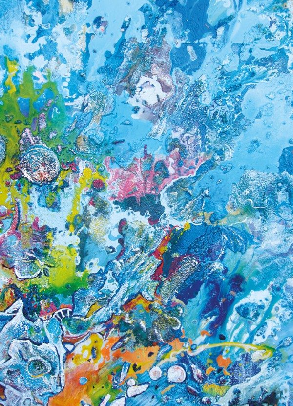 L’invisible Grand Brasseur de l’Univers, acrilico su tela, 100x200 cm.