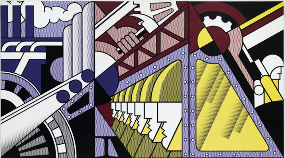 Roy Lichtenstein (New York 1923-1997) Preparativi (Preparedness) 1968, olio e acrilico Magna su tre tele, 304,8x548,6 cm.  New York, Solomon R. Guggenheim Museum, 69.1885. Foto di Kristopher McKay  © Estate of Roy Lichtenstein New York, by SIAE 2016