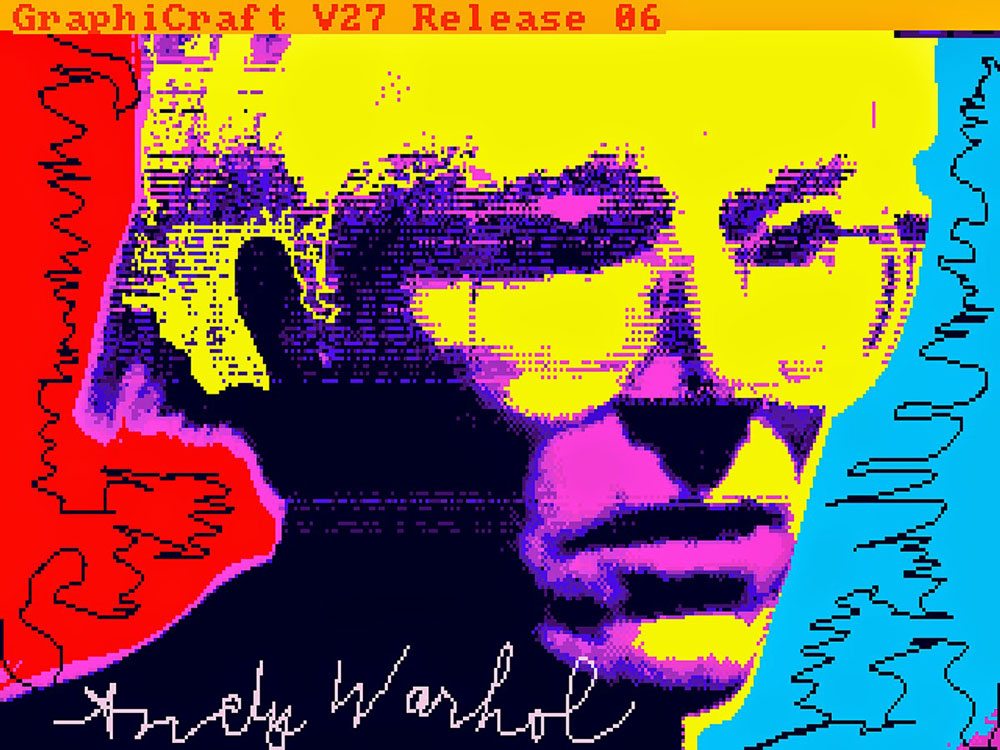 Andy Warhol "Autoritratto" 1985 digital art