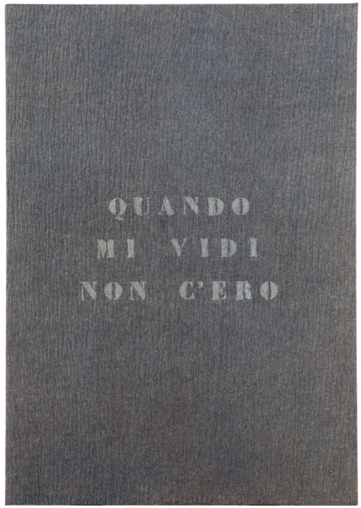 Vincenzo Agnetti - Autoritratto 1971, 120x80 cm. Courtesy Archivio Vincenzo Agnetti